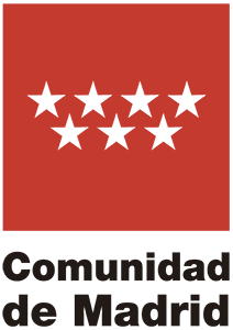 Logo de la Comunidad de Madrid con texto debajo